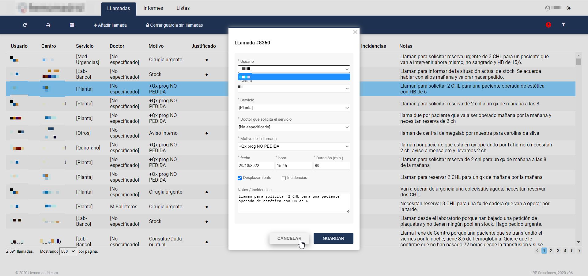 GESTIÓN DE GUARDIAS