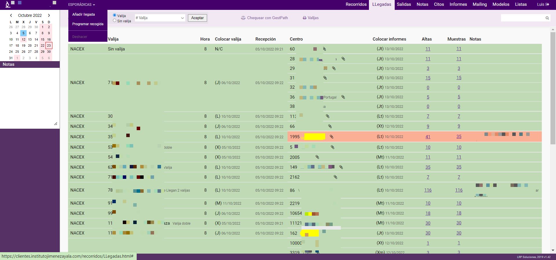 >GESTIÓN DE MENSAJERIAS